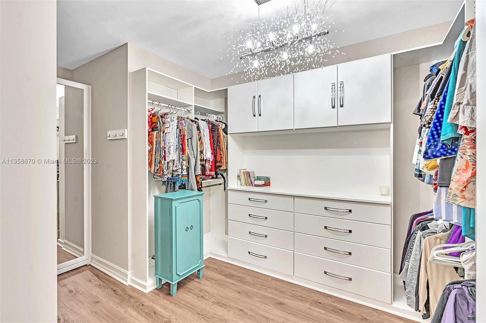 one of the walk-in primary closets