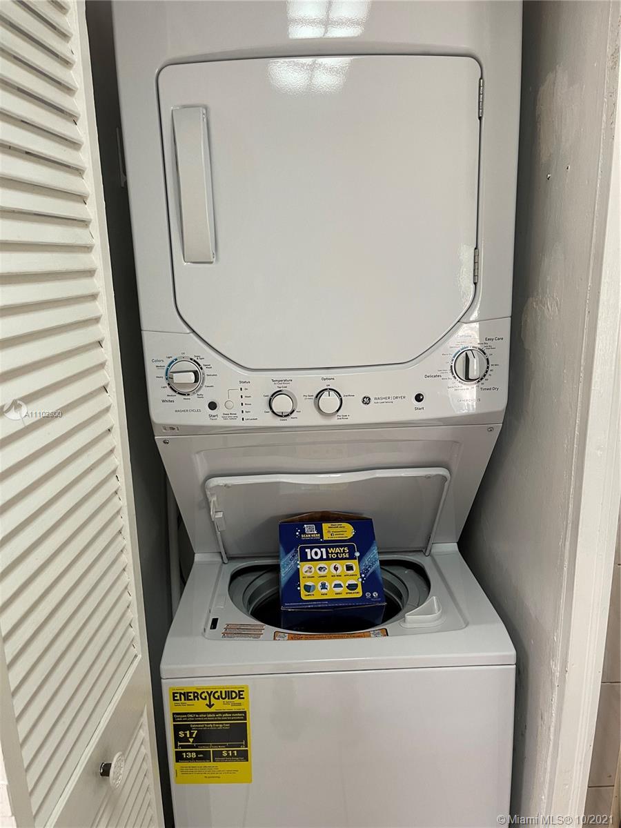 washer and dryer in kitchen area