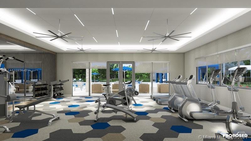Rendering of Fitness Center under construction.