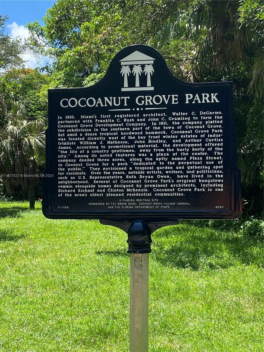 Palmetto Avenue Acknowledgement