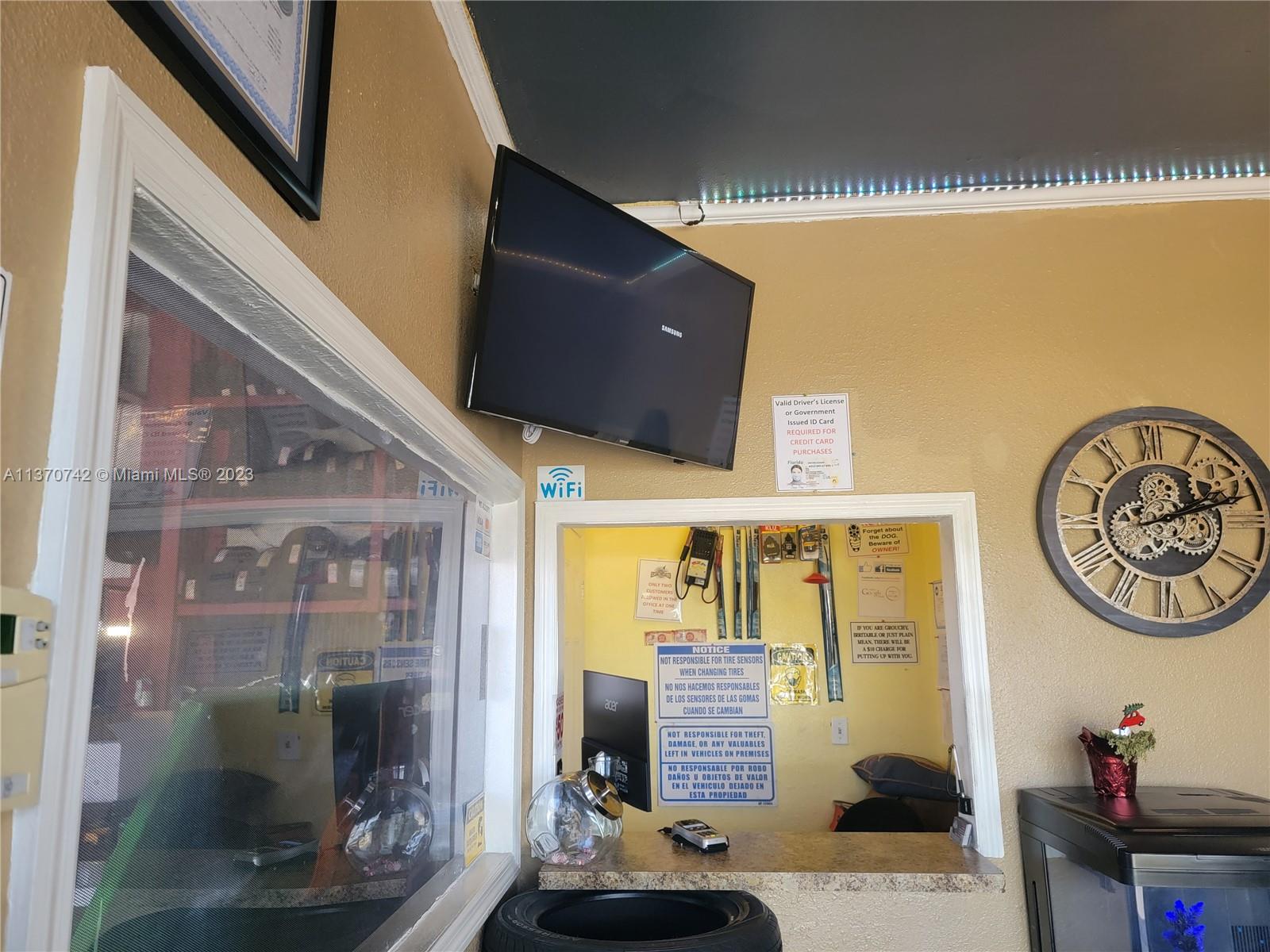 Waiting room receptionist area