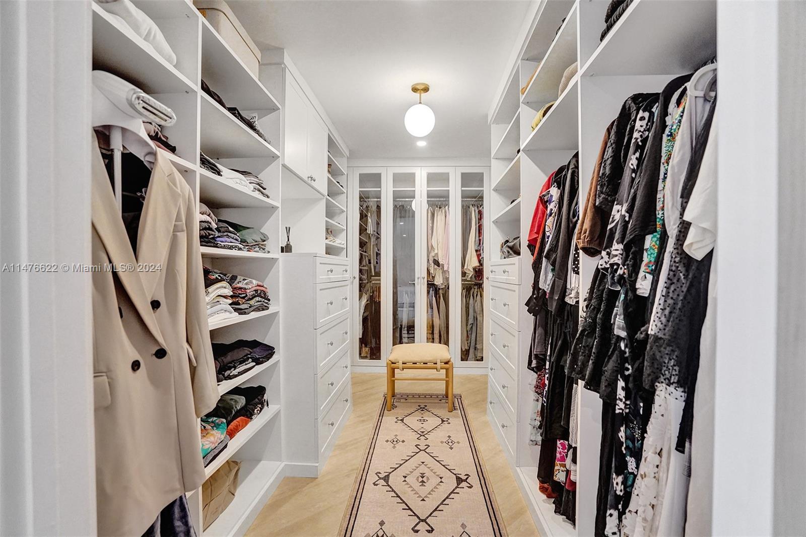 Master bedroom walk-in closet