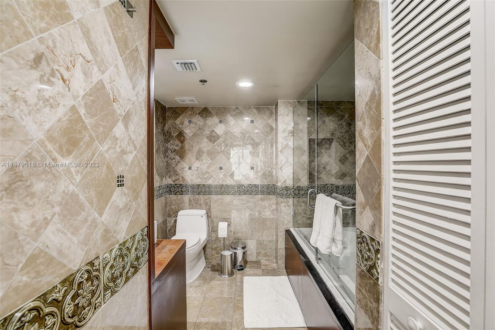 View of Bathroom from Bedroom/Closet area