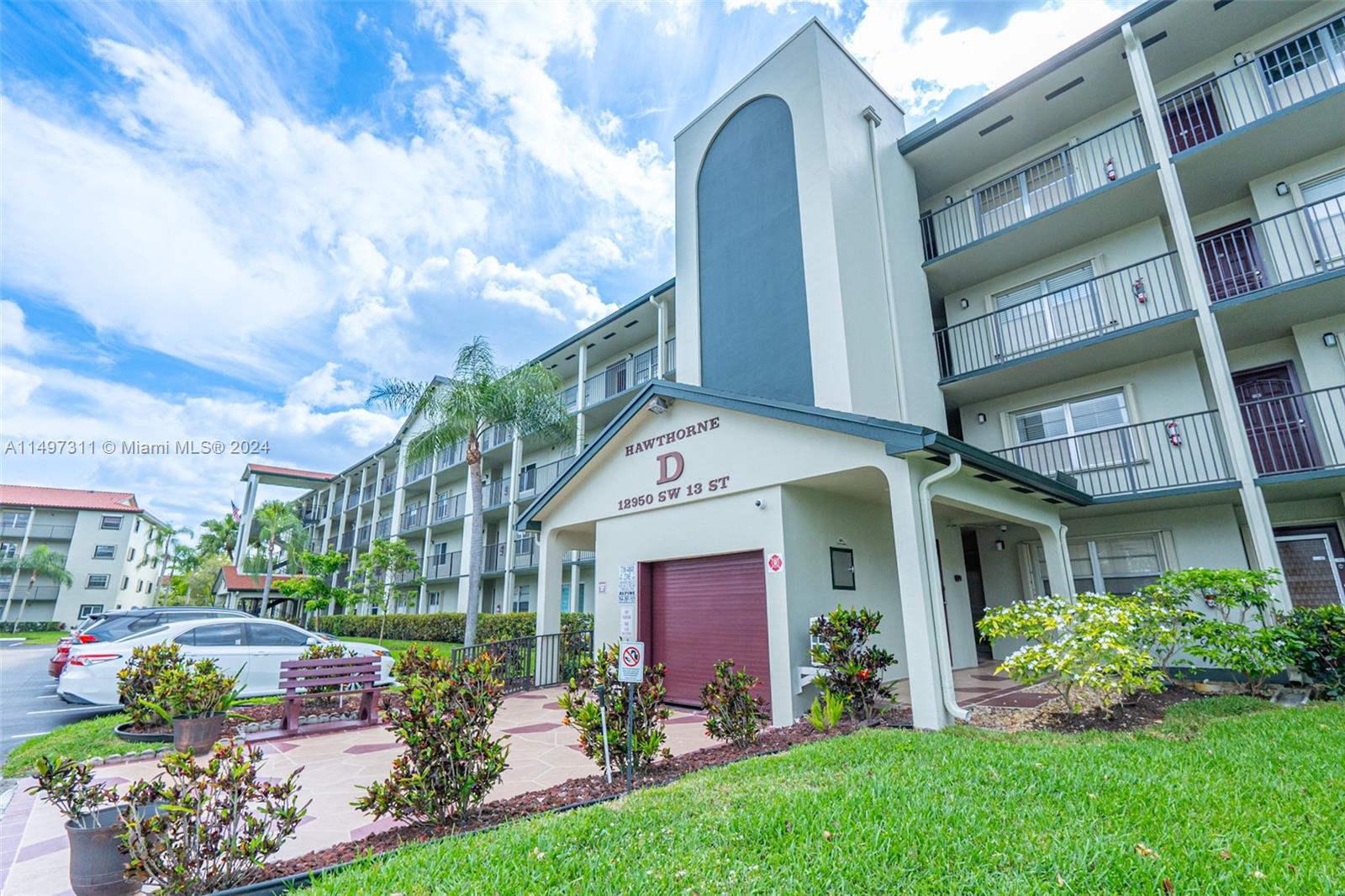 Beautiful Entry & Your Parking Space is the First Spot