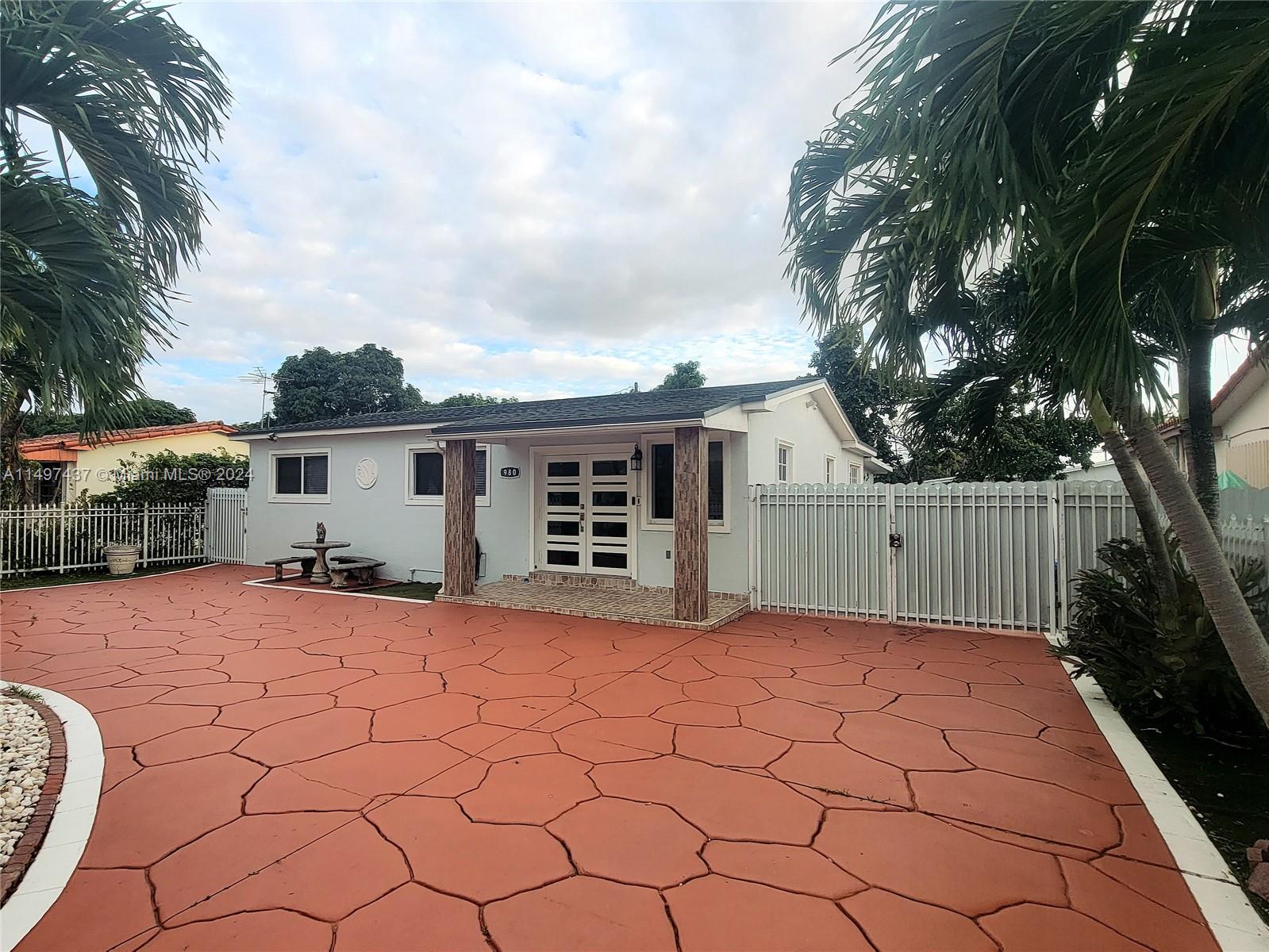 Circular Stamped Concrete Driveway