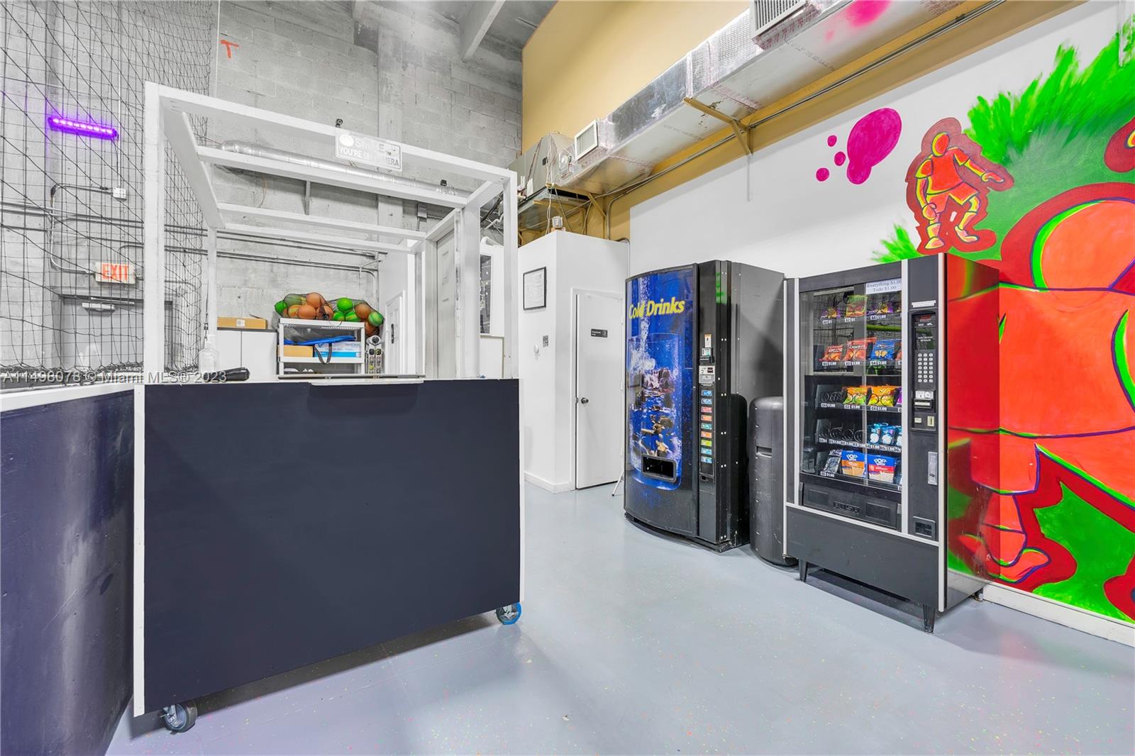 Vending machines and Observation Booth