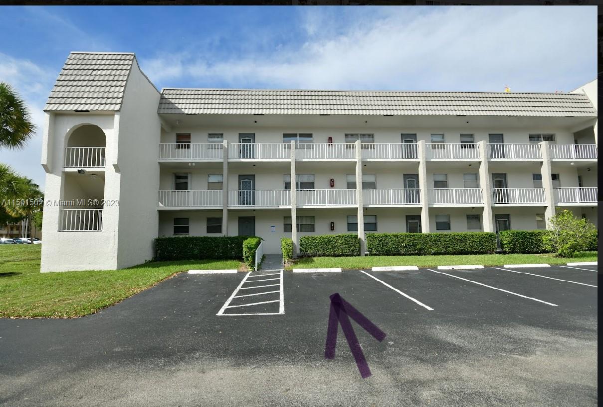 Indicating parking space assigned to the unit.