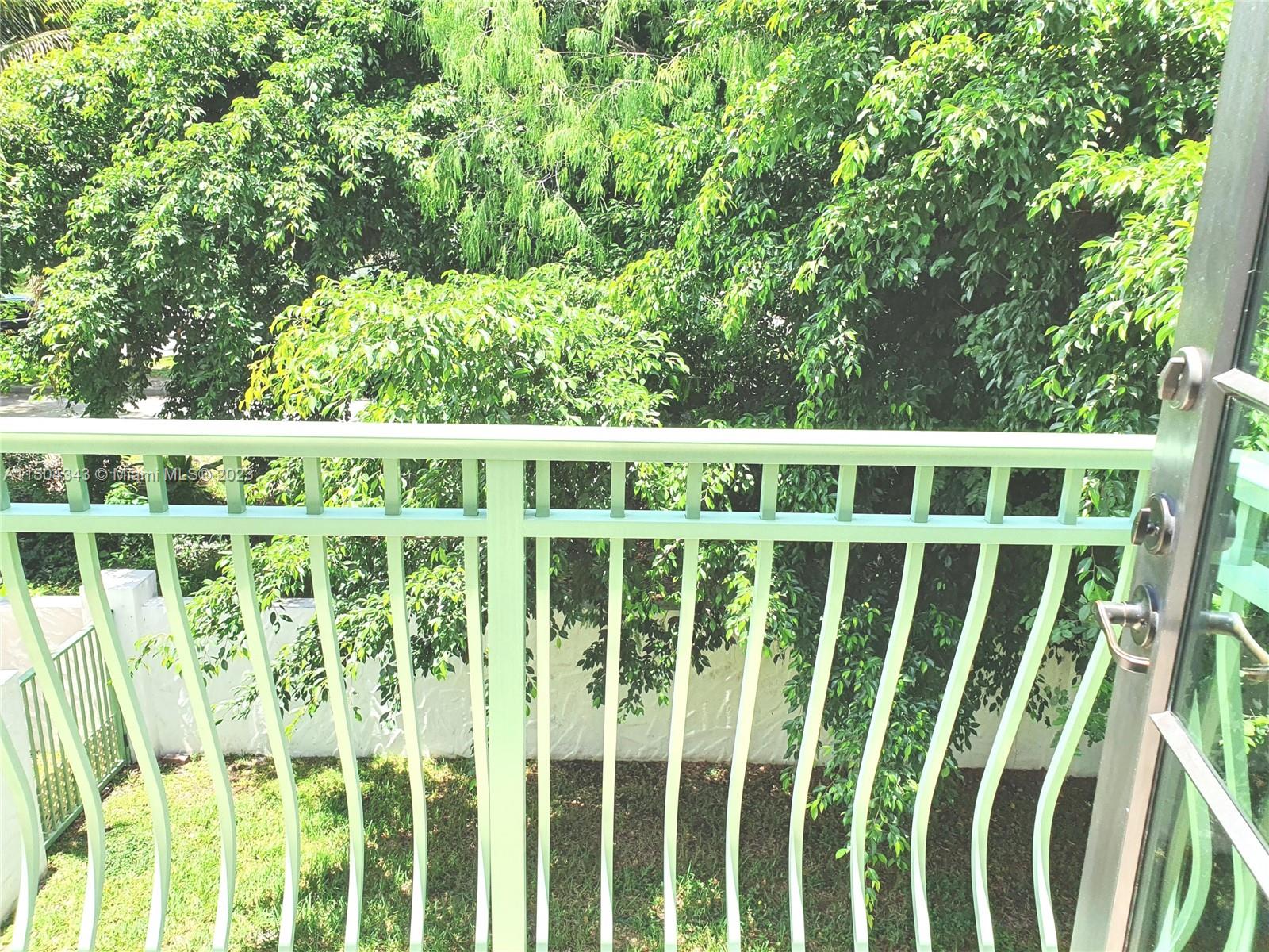 View from the balcony joining the 2 bedrooms.