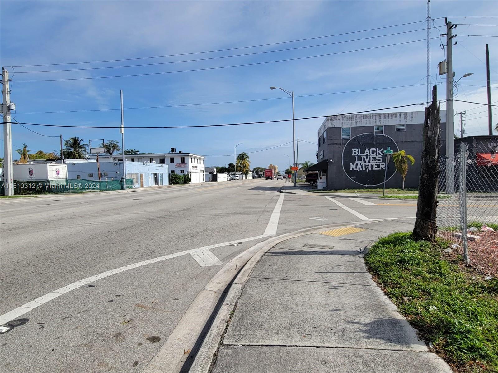 NW 54th Street towards NW 13th Ave