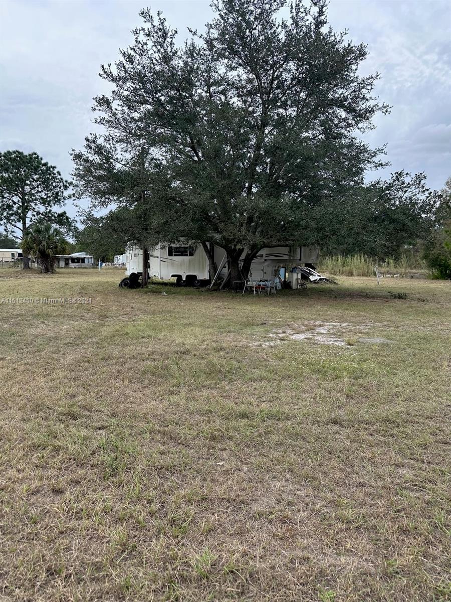 Cleared lot with RV