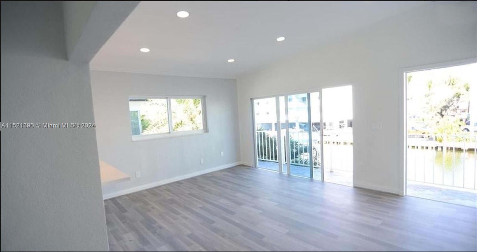 unit 4 living room facing water and future dock/boat!