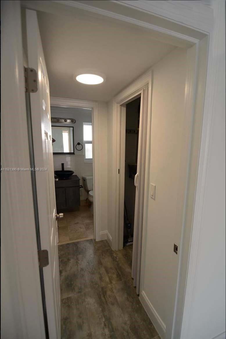 unit 1 hallway and laundry room