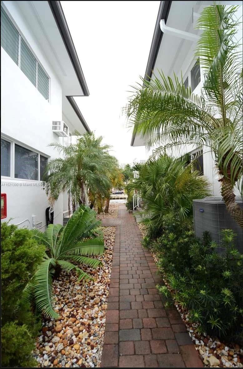 landscape walk path to dock