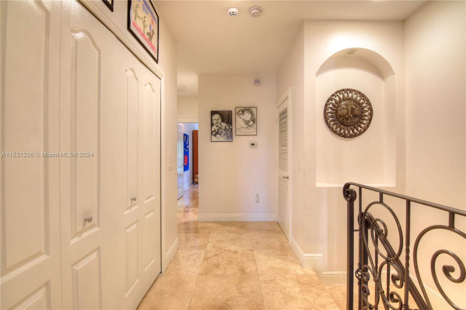 Hallway where the washer and dryer are located