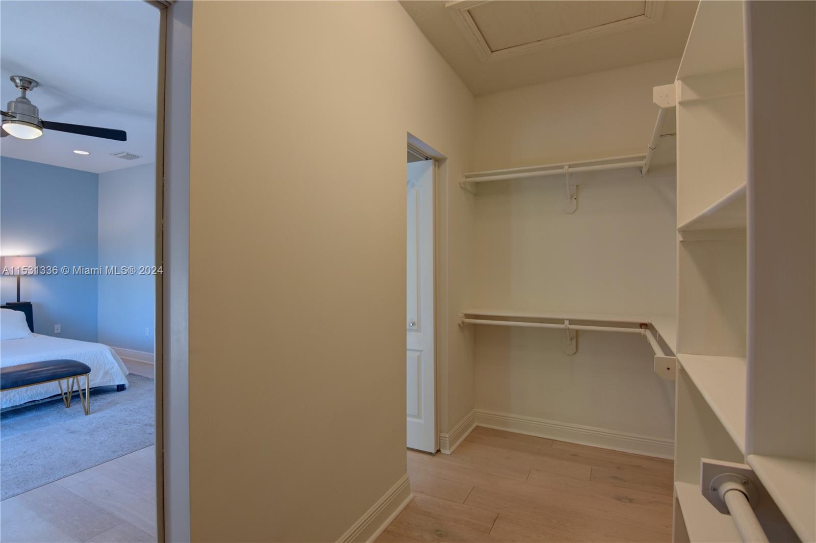 Spacious Walk-In Closet inside the Master Bedroom