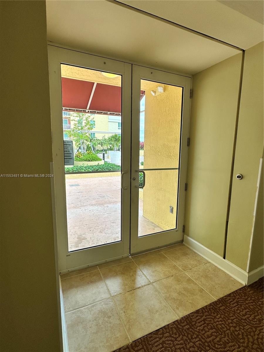 Pool/deck across hallway