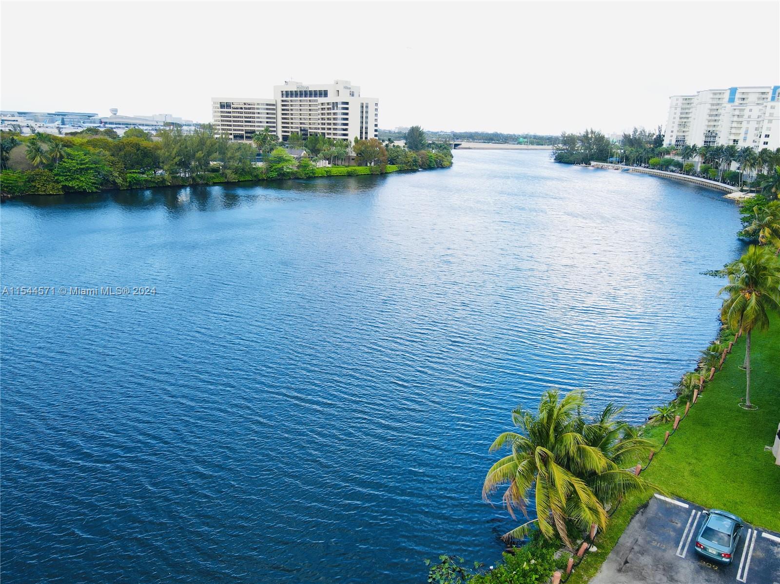 Aerial view of the front lake