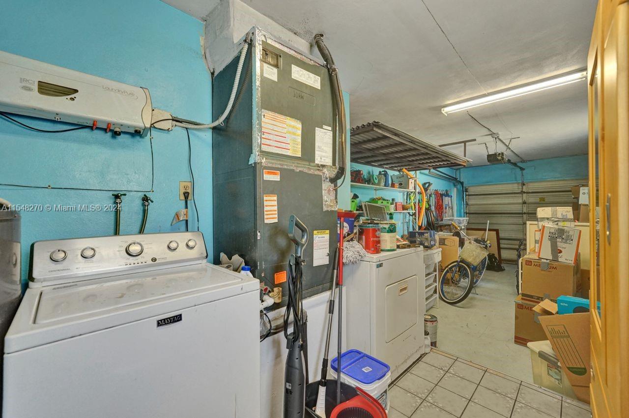 Laundry in one car garage