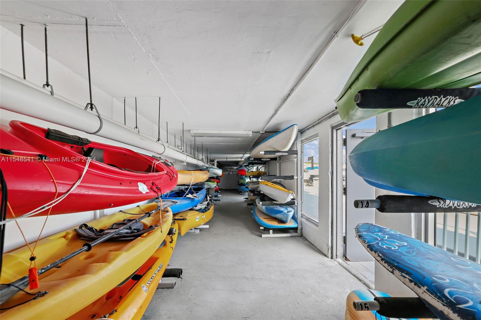 Kayak, paddle board storage