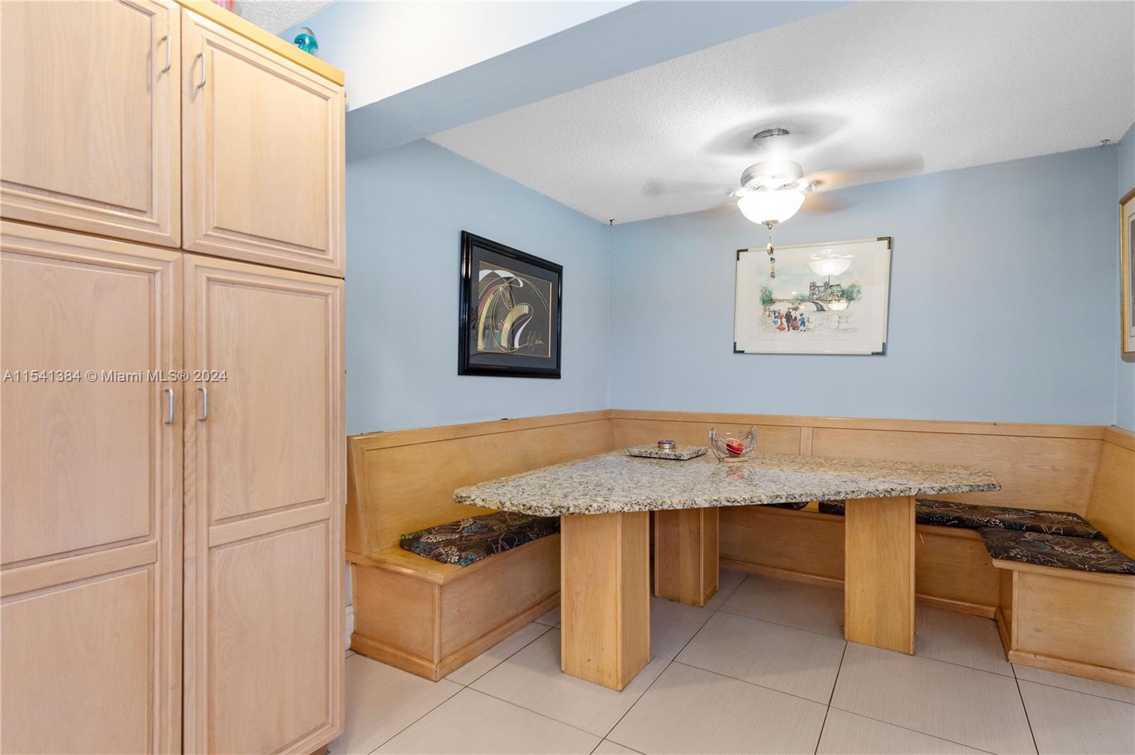 Built-in kitchen nook.