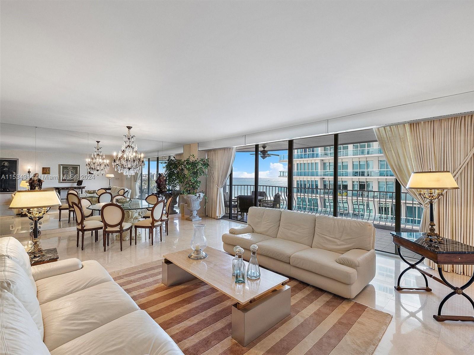 Living and Dining rooms. Gorgeous Ocean Views.