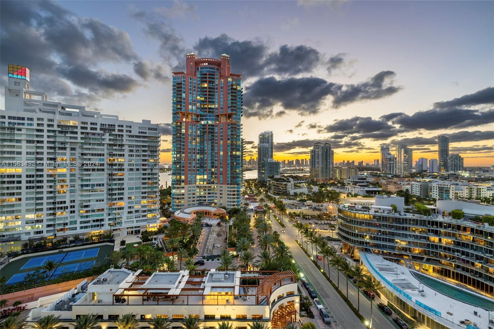 Downtown views at night