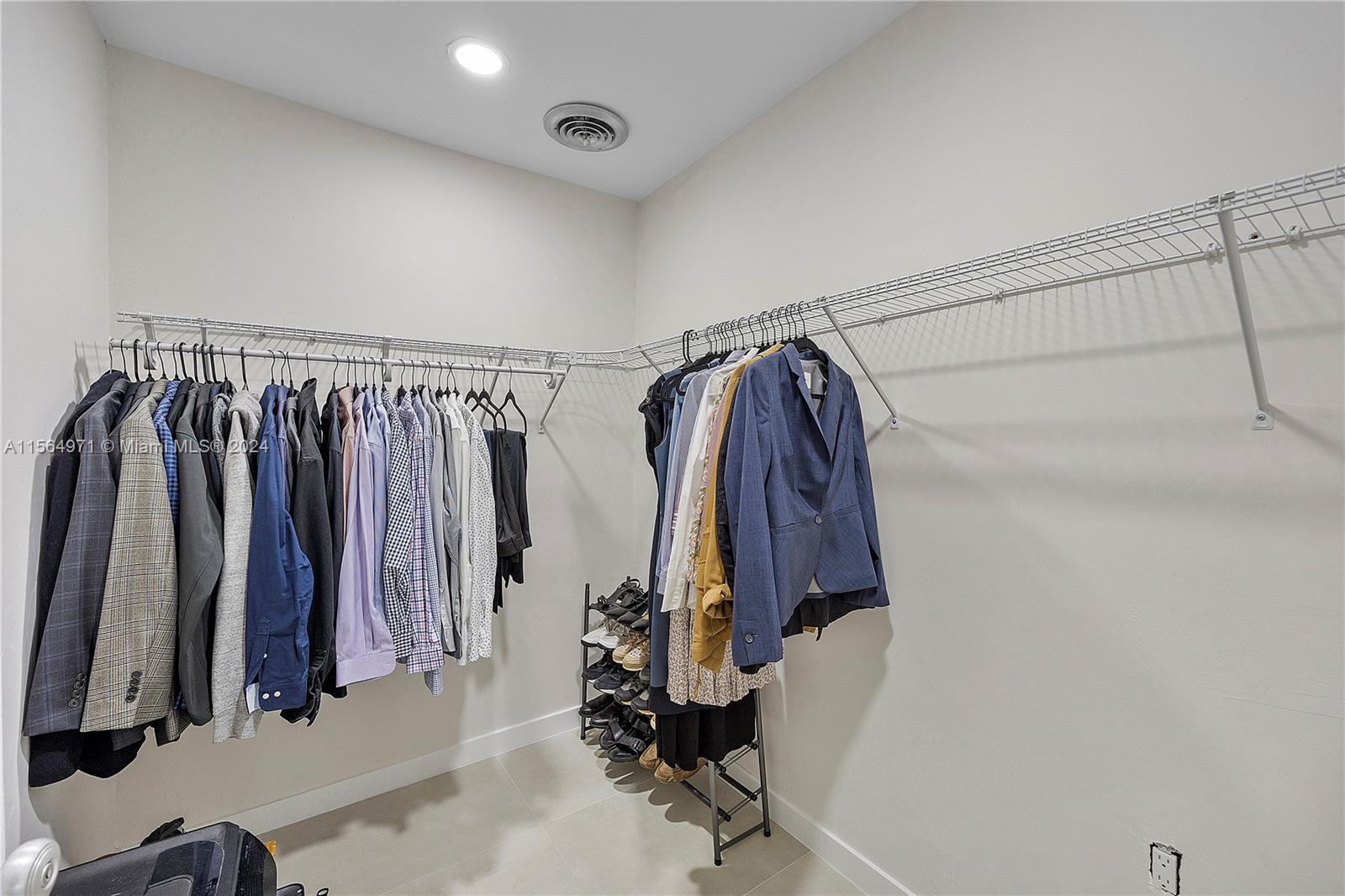 Master walk-in closet