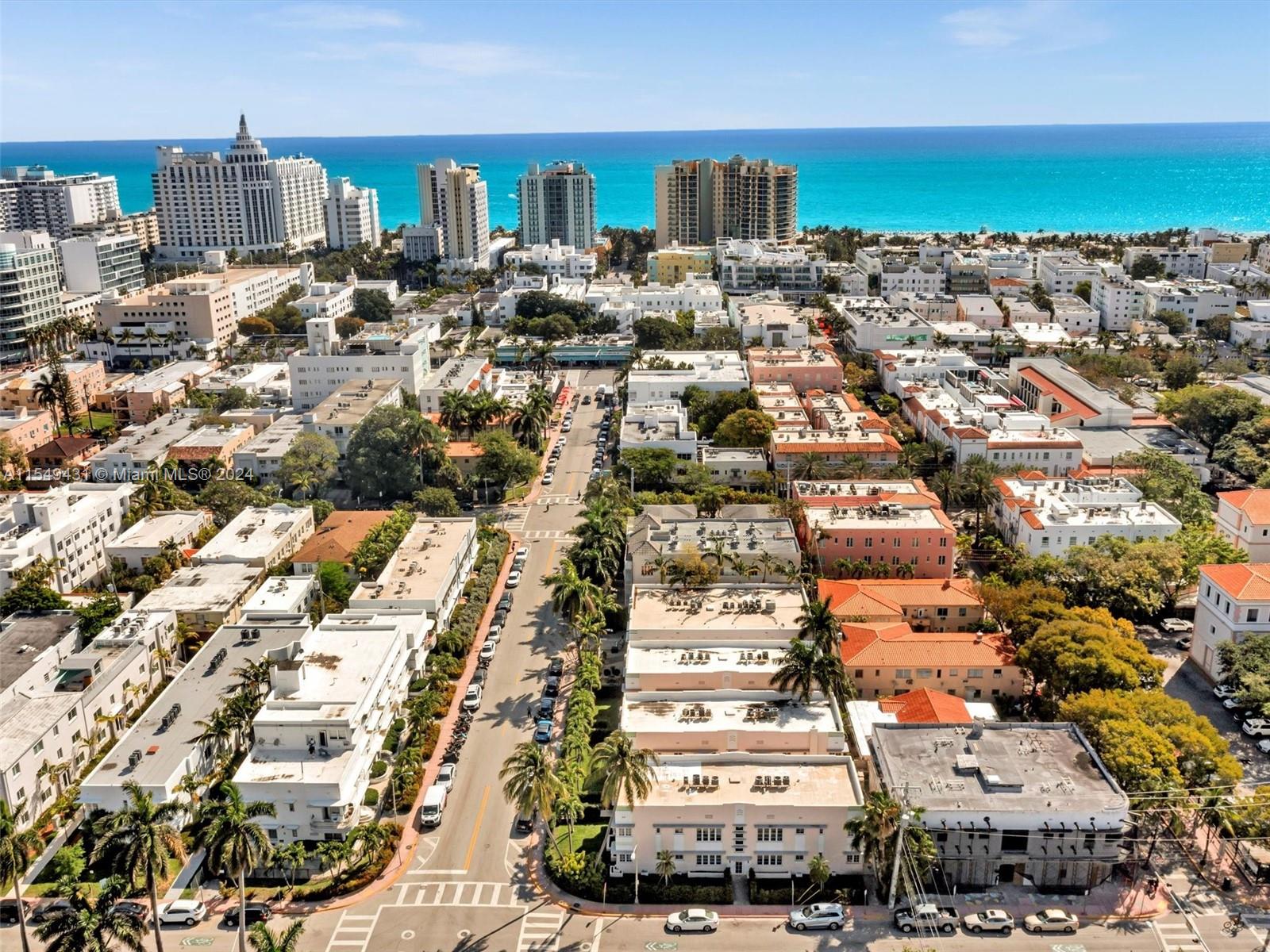 Aerial view from property to ocean; short 4 blocks.