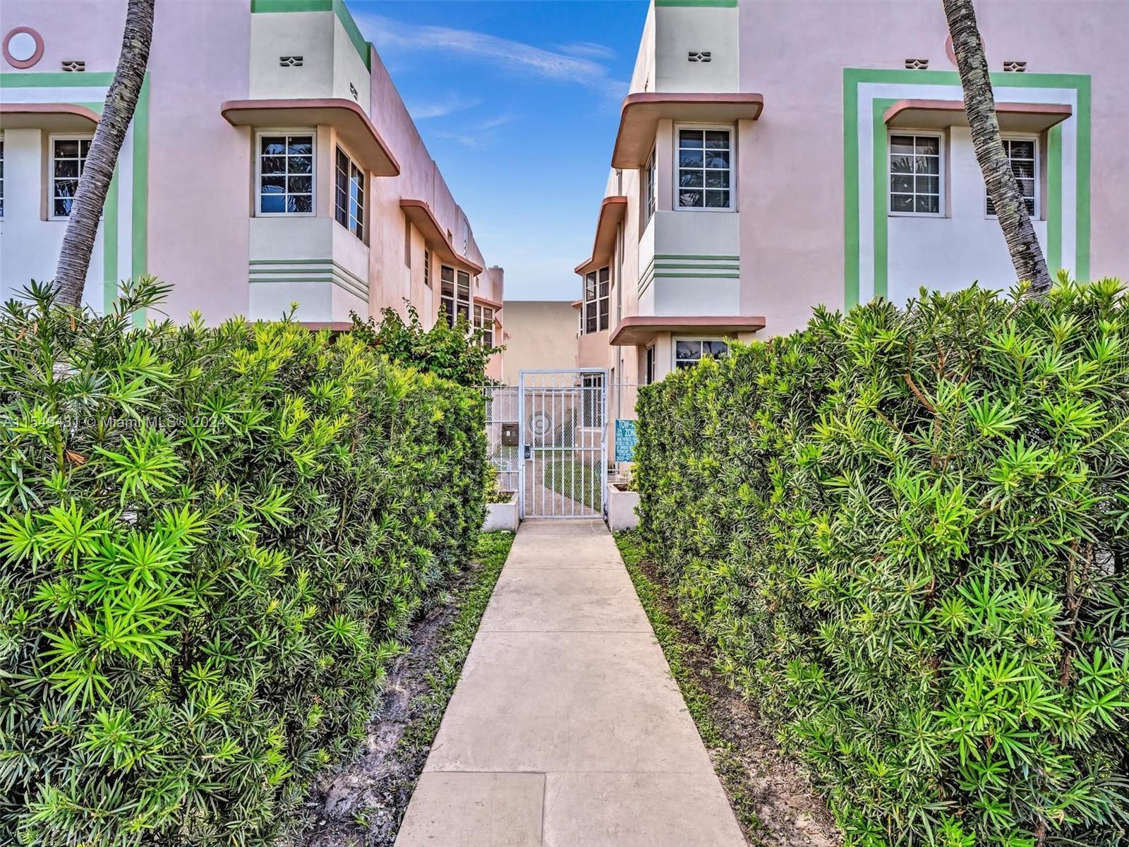 Entrance to gated courtyard.