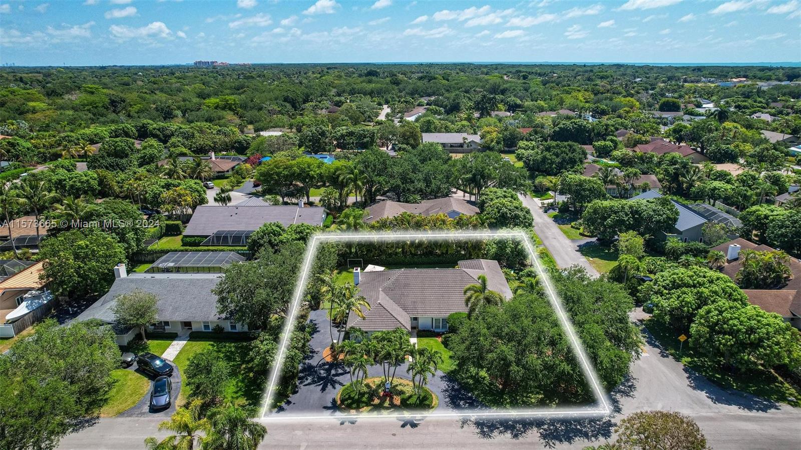 Located on a quiet corner in Palmetto Bay