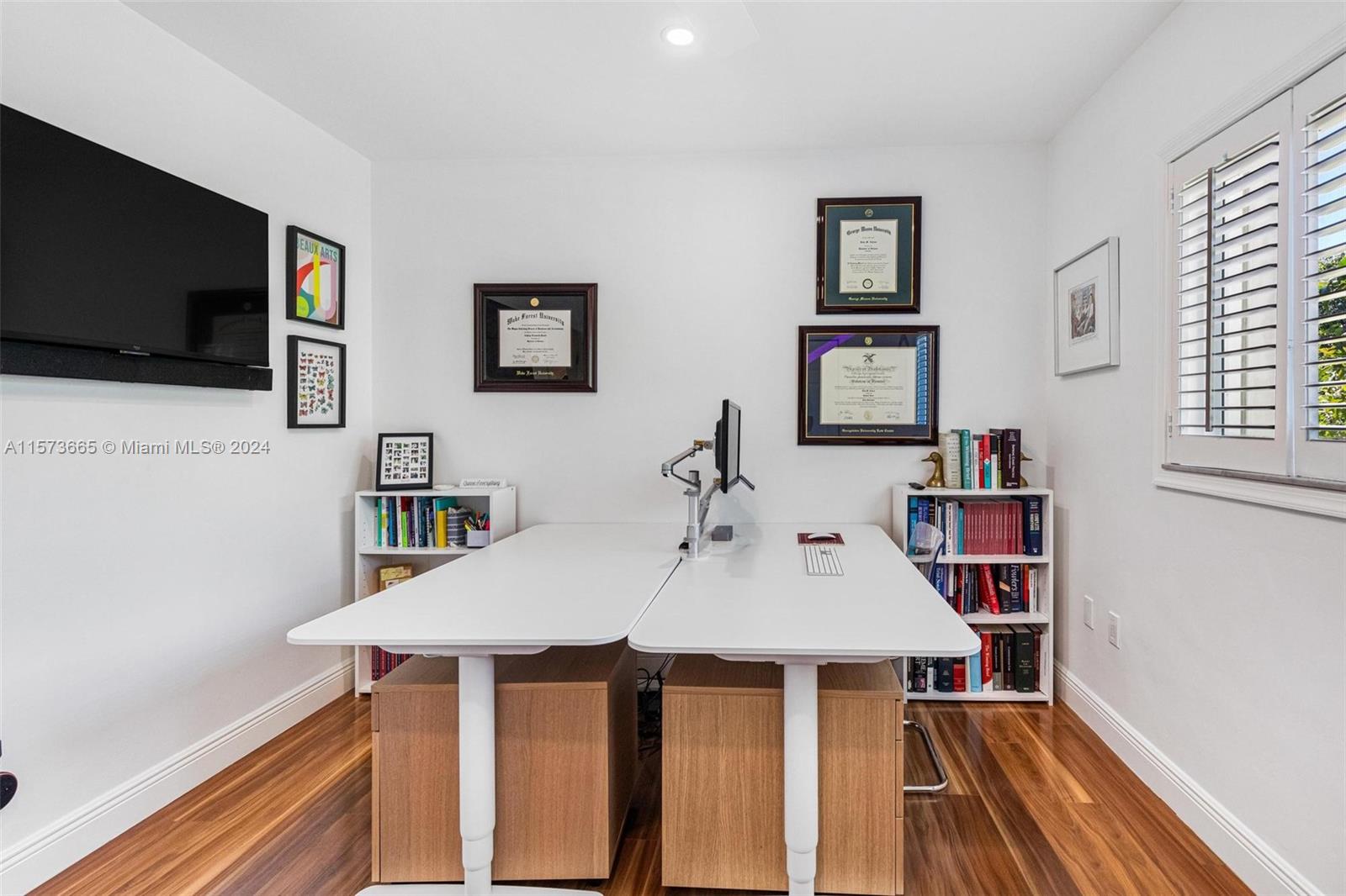 Bedroom #4 currently used as an office, in between Primary bedroom and Bedroom #3