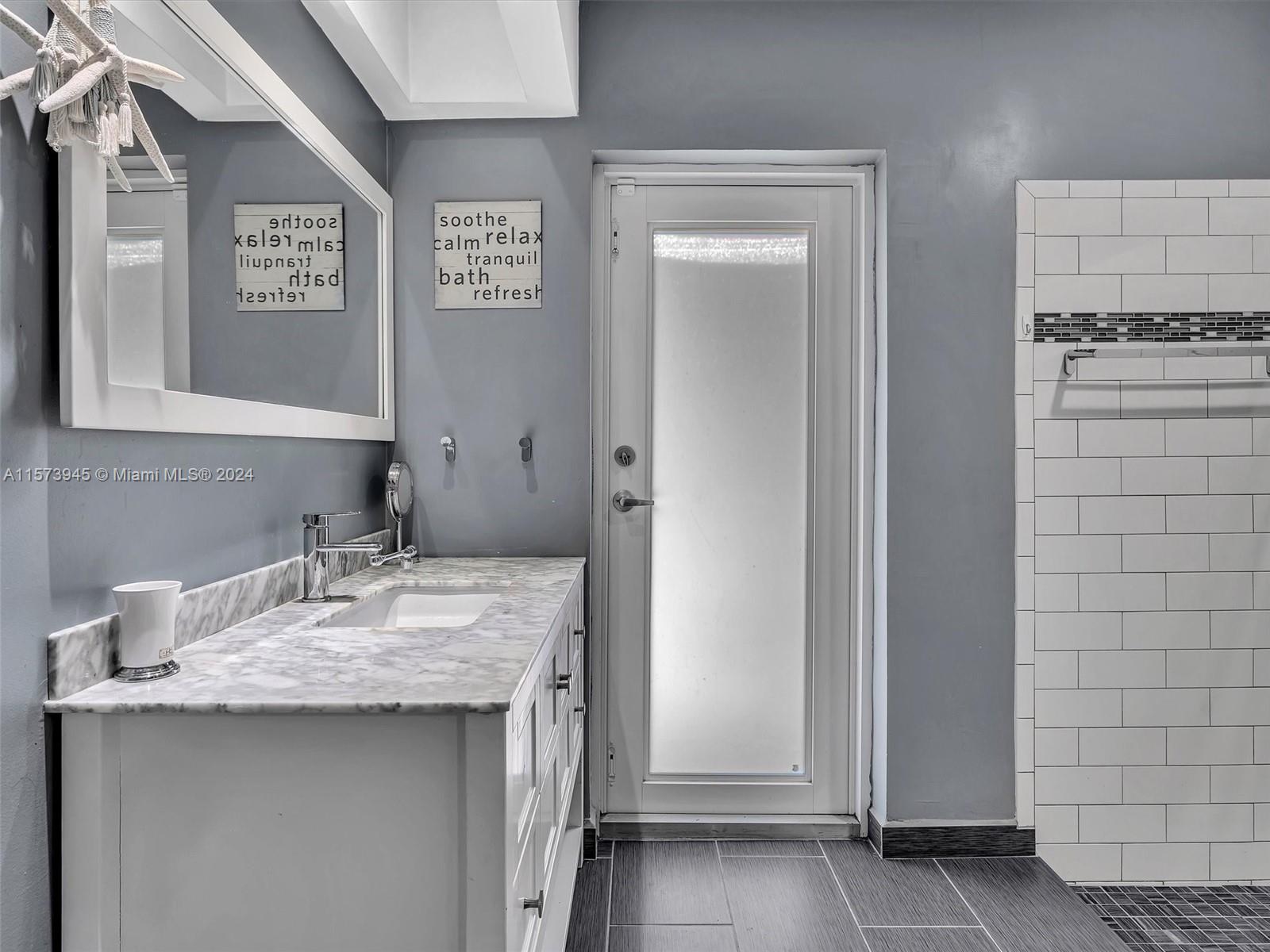 Remodeled with walk in shower