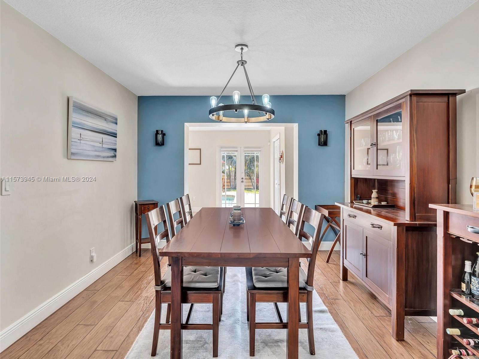 Dining room located between living room and Florida room