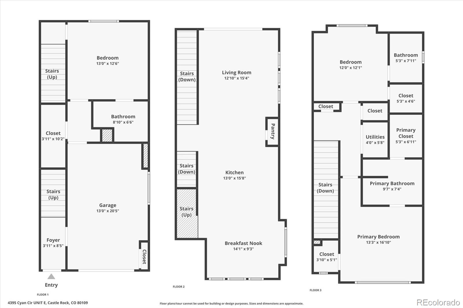 4395 Cyan Circle #E, Castle Rock, CO 80109, 3 Bedrooms Bedrooms, ,4 BathroomsBathrooms,Residential,For Sale,Cyan,REC1683209