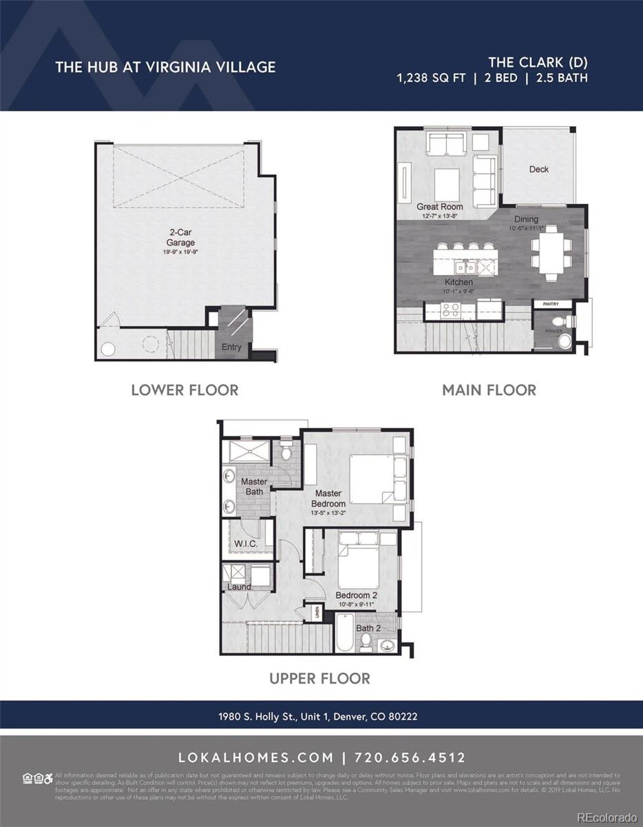 2046 Holly Street #4, Denver, CO 80222, 2 Bedrooms Bedrooms, ,3 BathroomsBathrooms,Residential,For Sale,The Hub at Virginia Village,Holly,REC9454083
