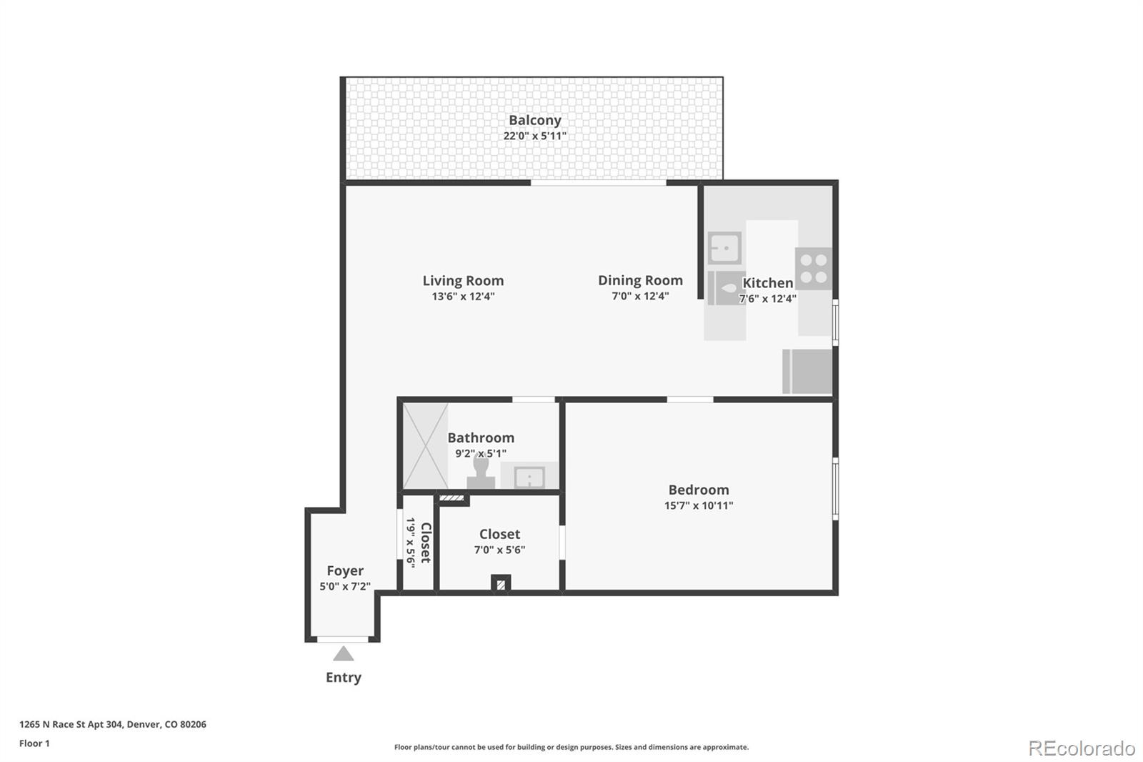 1265 Race Street #304, Denver, CO 80206, 1 Bedroom Bedrooms, ,1 BathroomBathrooms,Residential,For Sale,Race,REC4770227