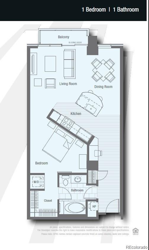 891 14th Street #1612, Denver, CO 80202, 1 Bedroom Bedrooms, ,1 BathroomBathrooms,Residential,For Sale,SPIRE DENVER,14th,REC6481569