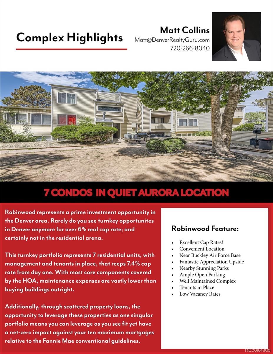 18034 Ohio Avenue #103, Aurora, CO 80017, 3 Bedrooms Bedrooms, ,2 BathroomsBathrooms,Income,For Sale,Robinwood,Ohio,REC4845226