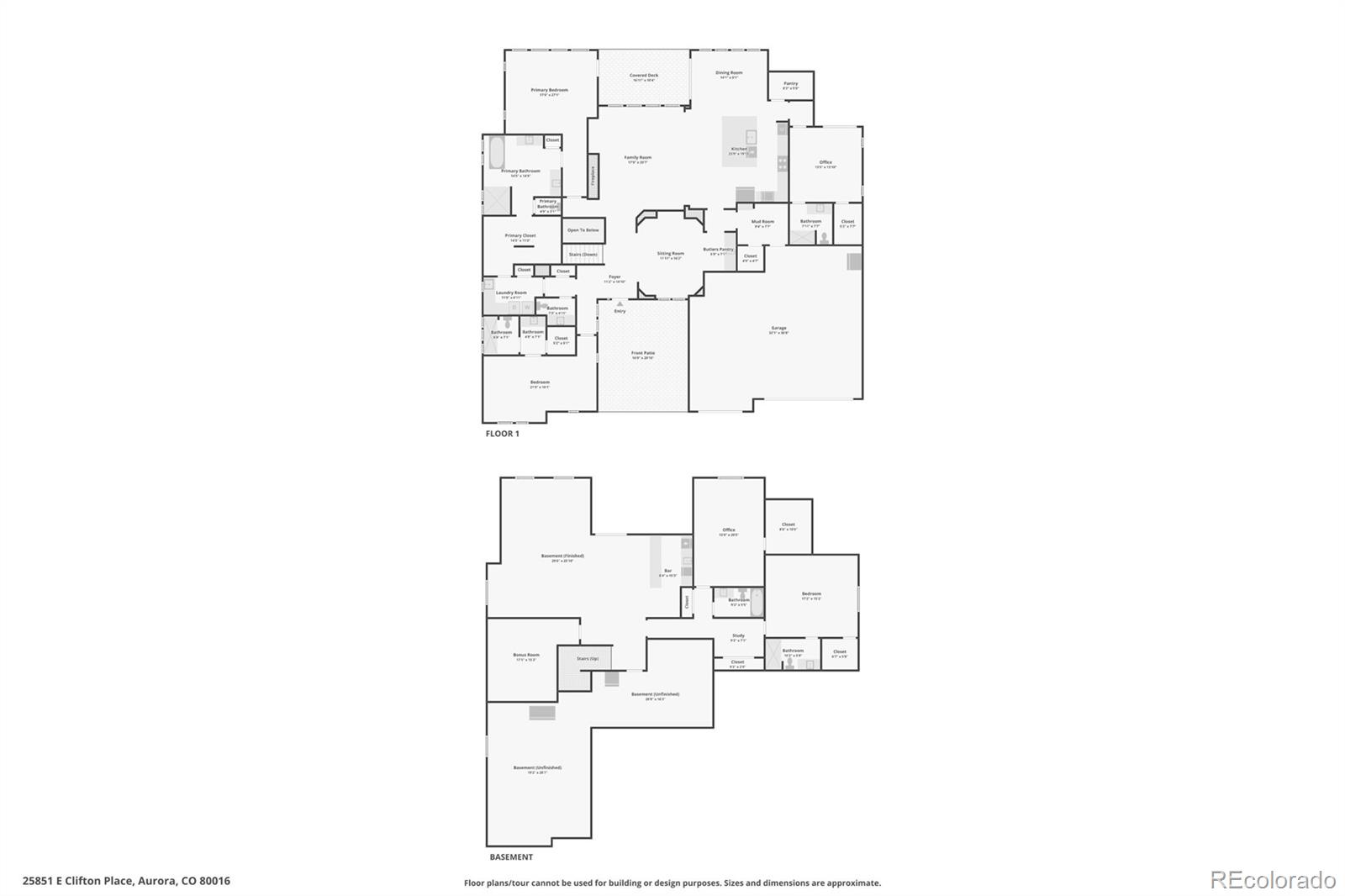 25851 Clifton Place, Aurora, CO 80016, 5 Bedrooms Bedrooms, ,6 BathroomsBathrooms,Residential,For Sale,Clifton,REC2907781
