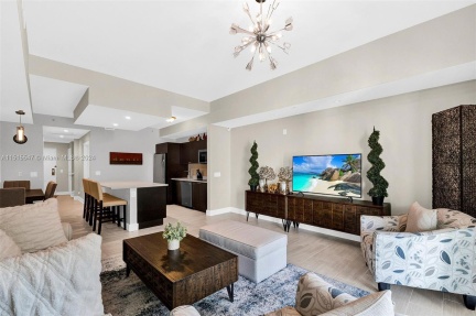 View from family room  towards kitchen