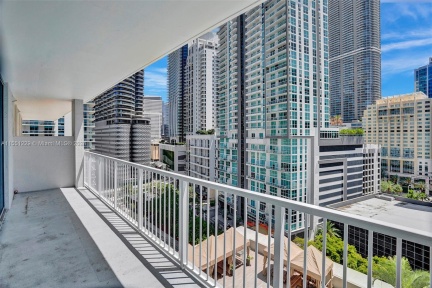 large balcony with city views